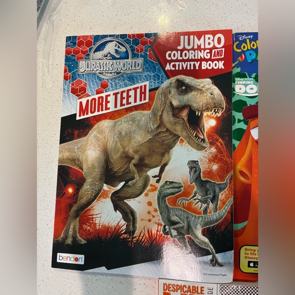 Kids Dinosaur and Minion Coloring and Activity Book Set - Picture 3 of 4